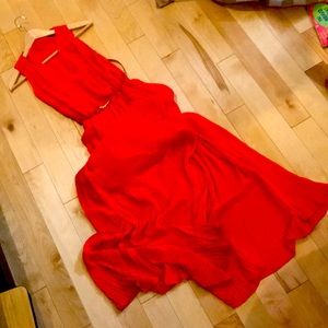 Oasis Long Coral Dress from Cocktails and Weddings